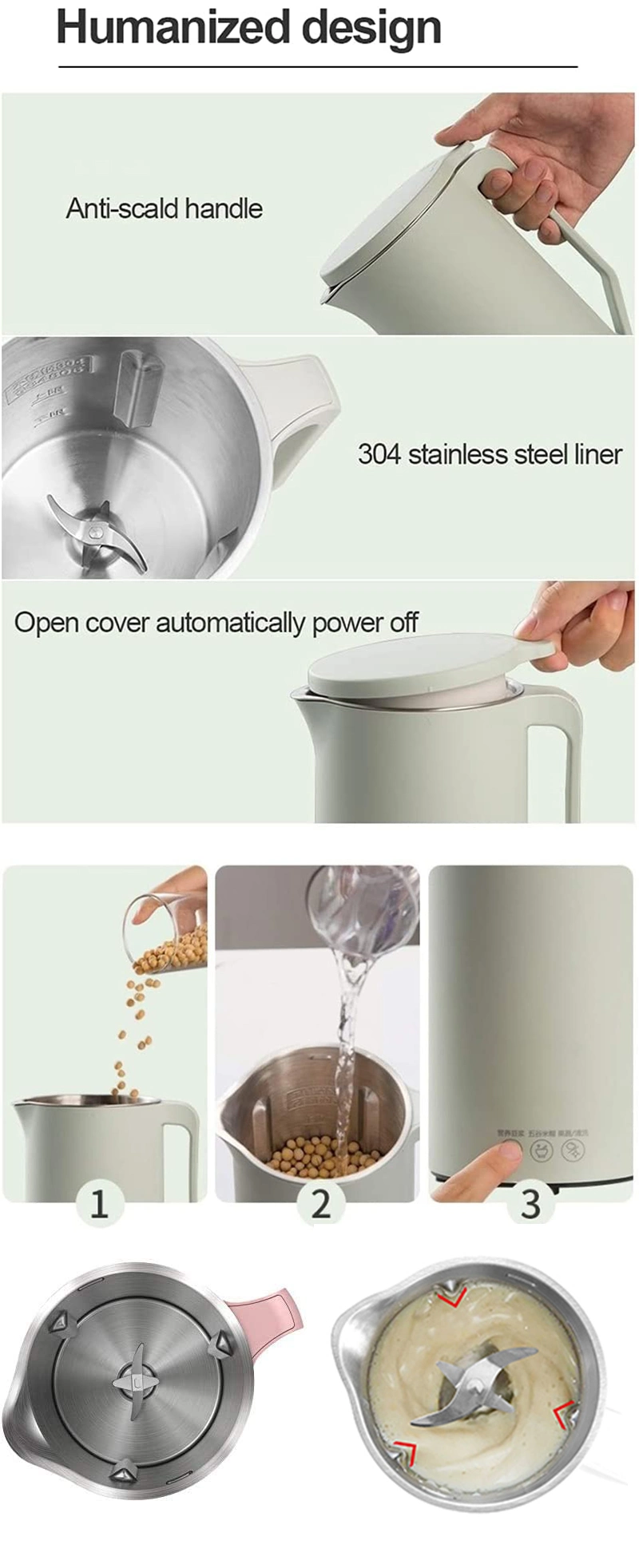 350ml Soup Maker Blender Soy Milk Machine Maker Small Soybean Milk Machine for Individiuals