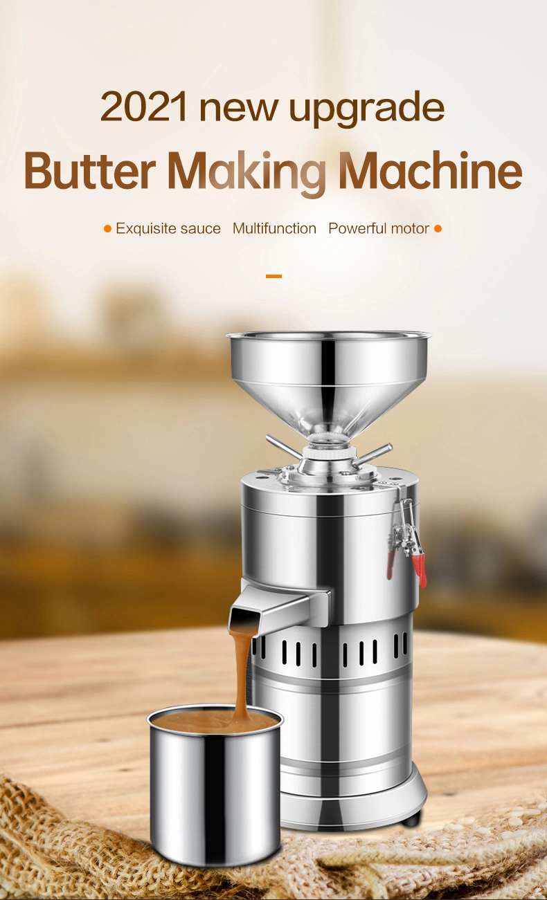 Industrial Groundnut Hazelnut Paste Almond Cashew Nut Tahini Cocoa Bean Grinding Peanut Butter Making Machine India