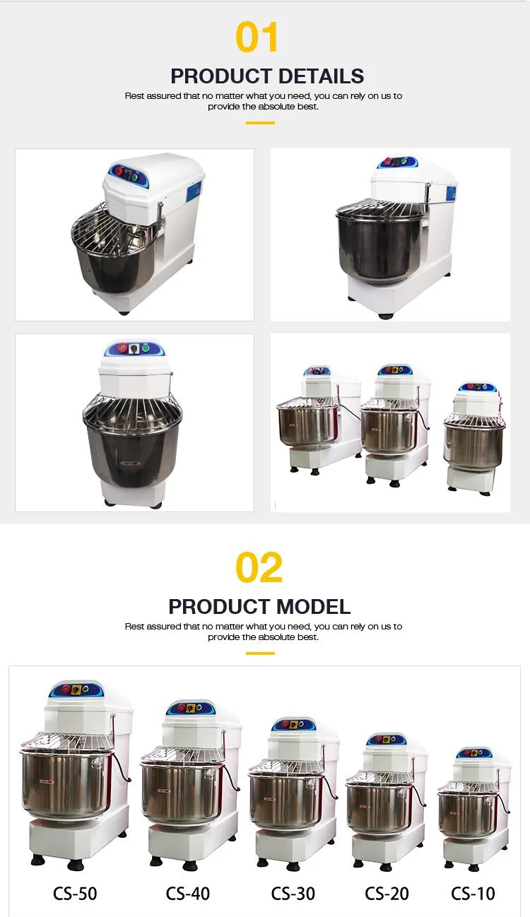 7L~260L Optional Commercial Dough Spiral Mixer Industrial Dough Mixer Bakery Equipment