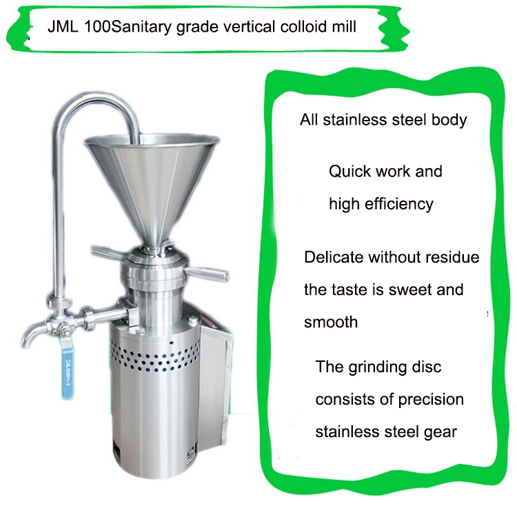 Colloid Mill Horizontal Peanut Butter Maker Jam Paste Grinding Making Machine